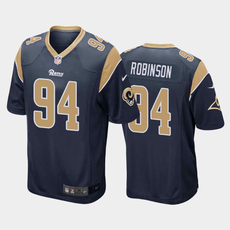 Men Los Angeles Rams #94 AShawn Robinson Nike Navy Blue Game NFL Jersey
